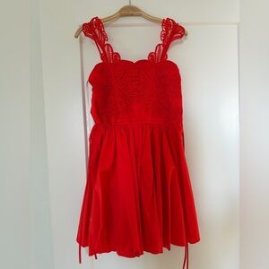 Self Portrait Red Lace Dress